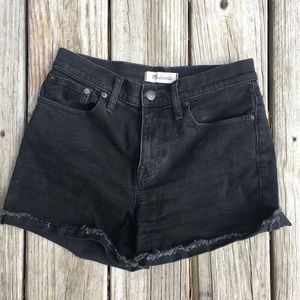 madewell black denim shorts size 25 worn 3 times